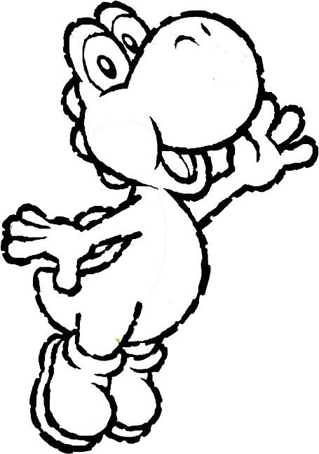 Yoshi Coloring Page 455x646 Yoshi Coloring Page
