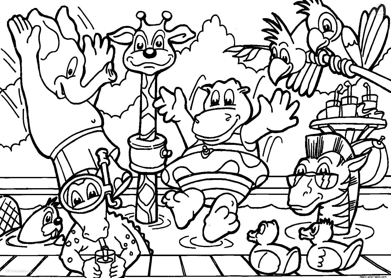 Baby Zoo Animal Coloring Pages