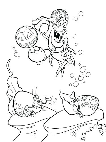Or Ariel And Sebastian Coloring Pages 375x500 Or Ariel And Sebastian Coloring Pages
