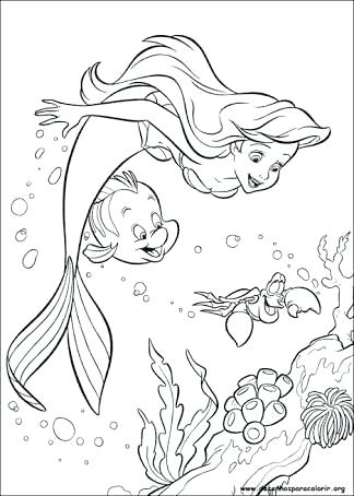 Sebastian Coloring Pages Little Mermaid With Her Friends Flounder 324x454 Sebastian Coloring Pages Little Mermaid With Her Friends Flounder