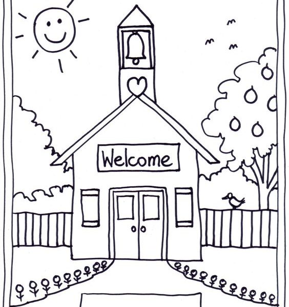 564x600 Kindergarten School Coloring Pages Coloring Page