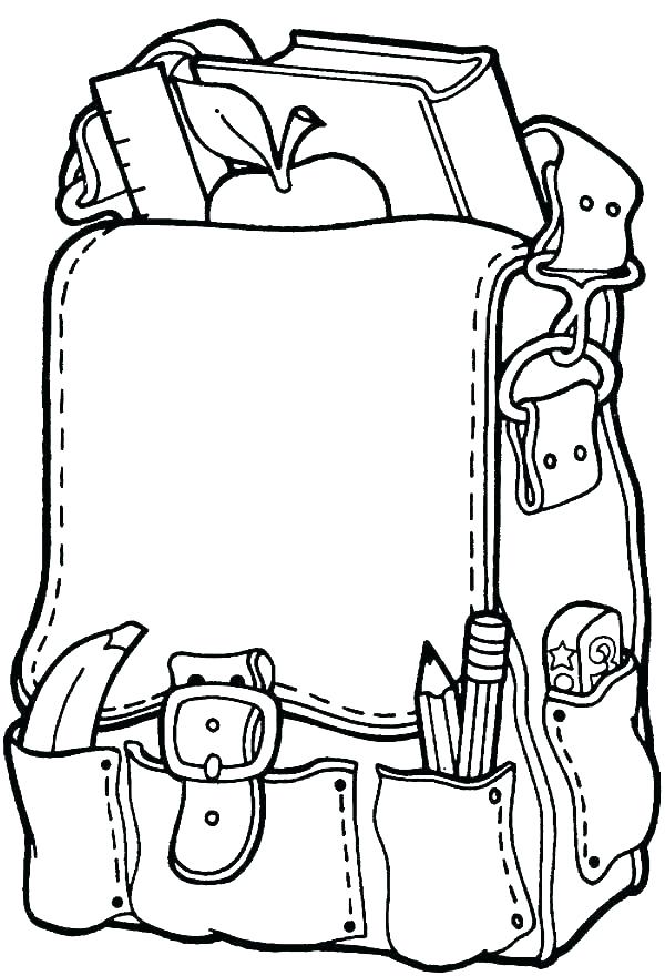 School Supplies Coloring Pages 600x880 School Supplies Coloring Pages
