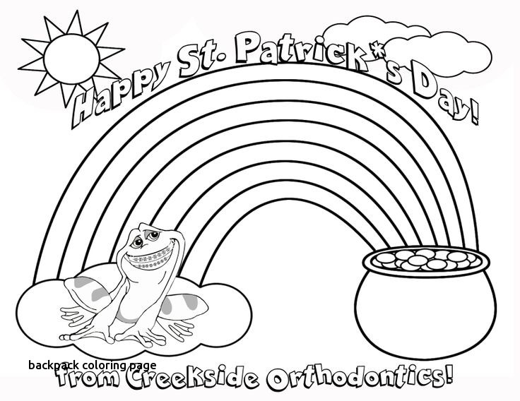 Backpack Coloring Page