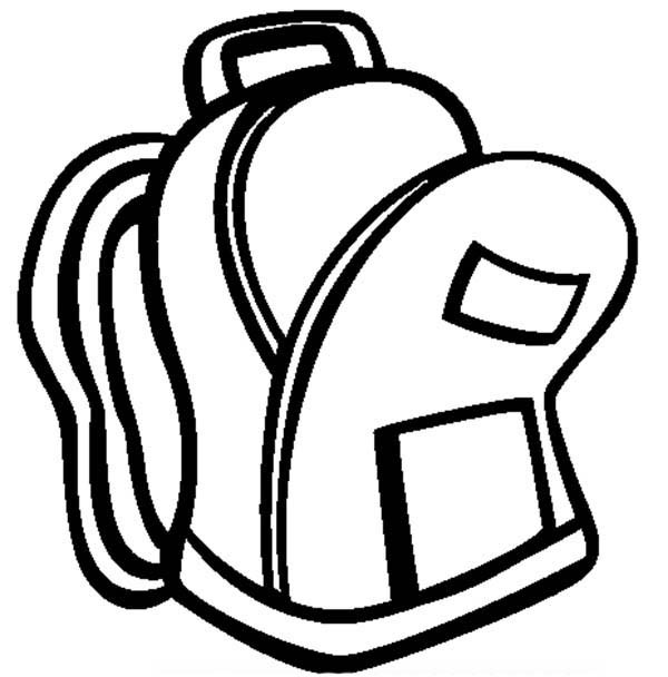 An Open Backpack Coloring Pages Best Place To Color 600x608 An Open Backpack Coloring Pages Best Place To Color