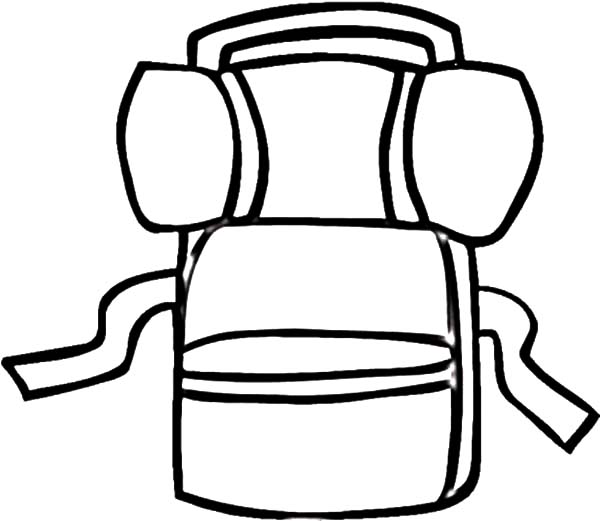 Drawing Camping Backpack Coloring Pages 600x521 Drawing Camping Backpack Coloring Pages
