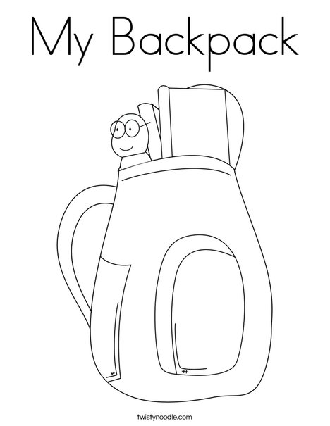 My Backpack Coloring Page 468x605 My Backpack Coloring Page