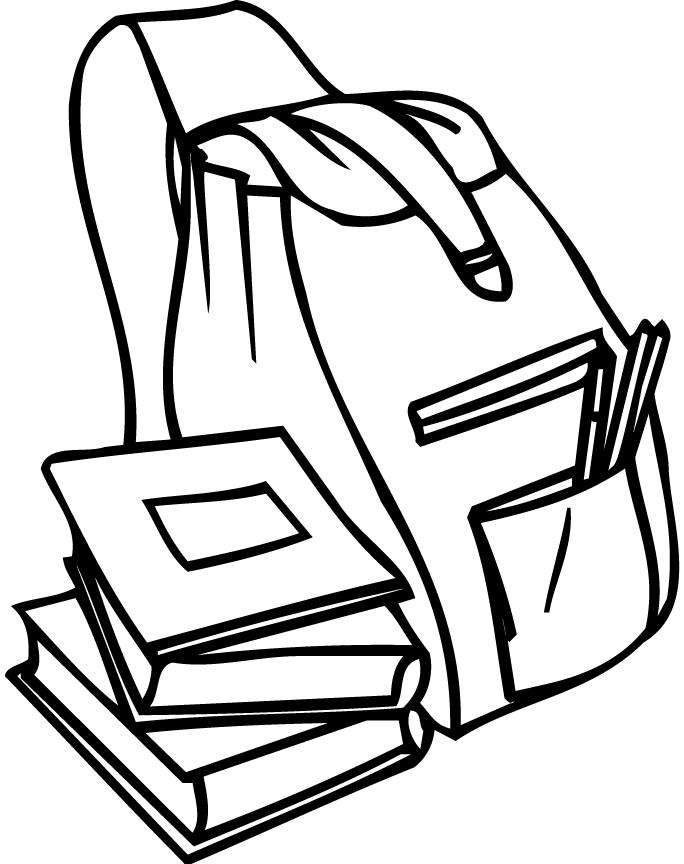 Coloring Page Of A Backpack And Books For Preschoolers 684x864 Coloring Page Of A Backpack And Books For Preschoolers