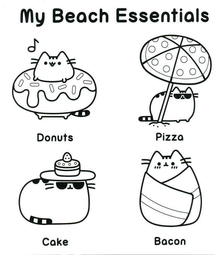 20 Free Pusheen Coloring Pages To Print 736x870 20 Free Pusheen Coloring Pages To Print