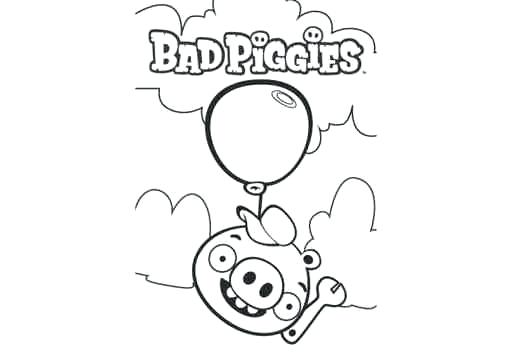 Angry Birds Bad Piggies Coloring Pages Professional 512x360 Angry Birds Bad Piggies Coloring Pages Professional