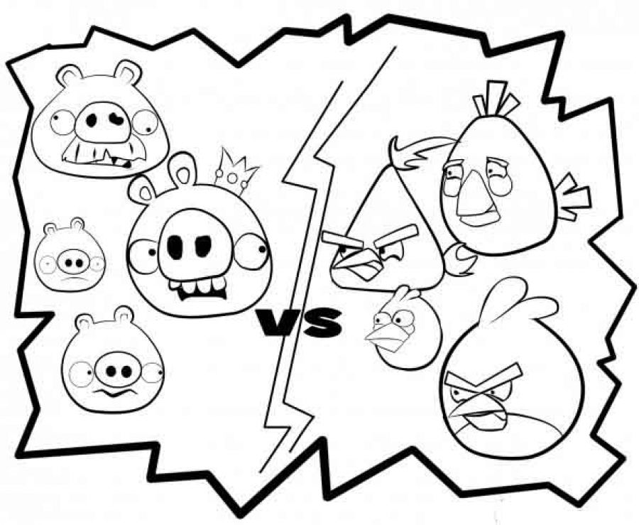 Bad Piggies Vs Angry Birds Free Printable Coloring Sheets Fun 900x739 Bad Piggies Vs Angry Birds Free Printable Coloring Sheets Fun