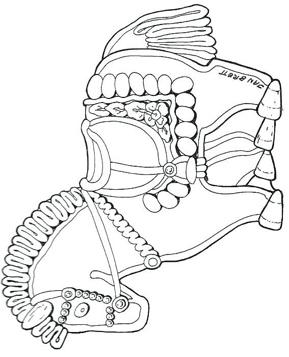 567x700 The Mitten Coloring Pages Badger Coloring Page Jan Brett