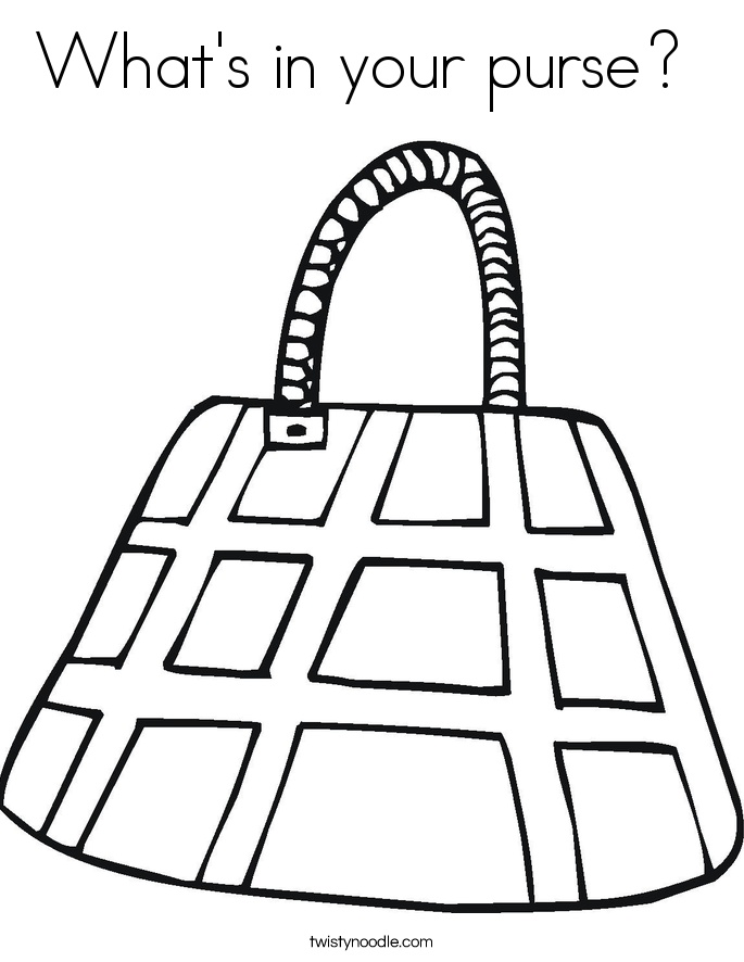 Bag Coloring Page