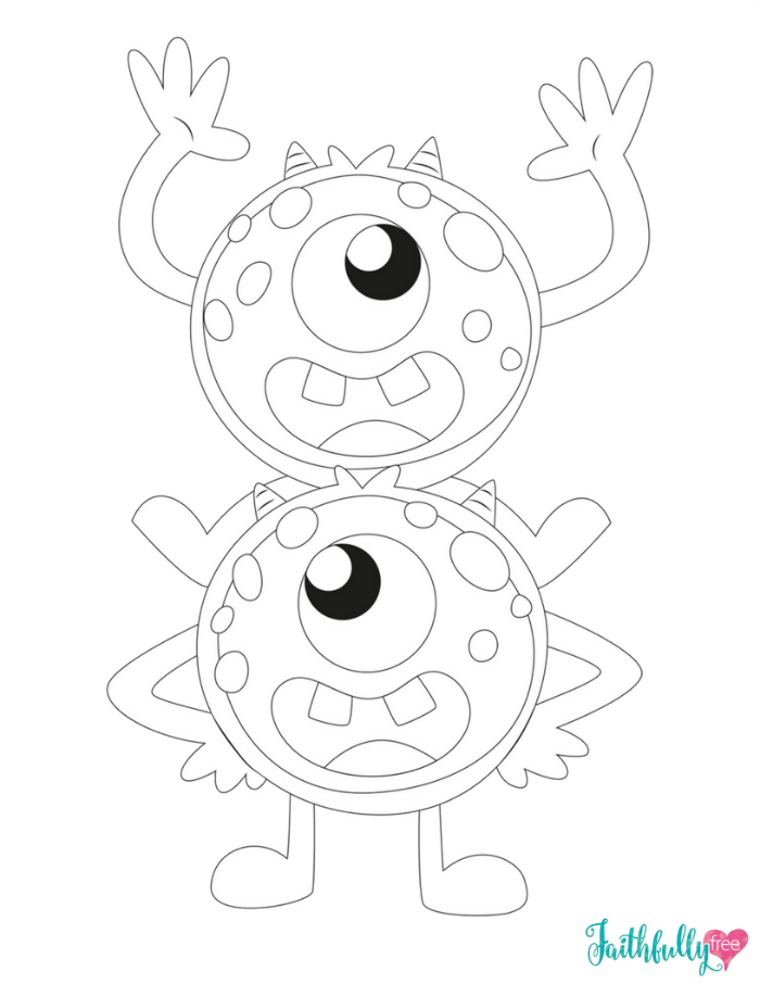 700x906 Monster Coloring Pages {Free Printables} Faithfully Free