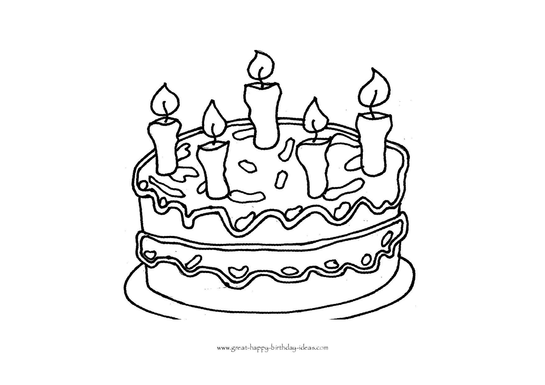 1754x1240 Printable Birthday Coloring Pages