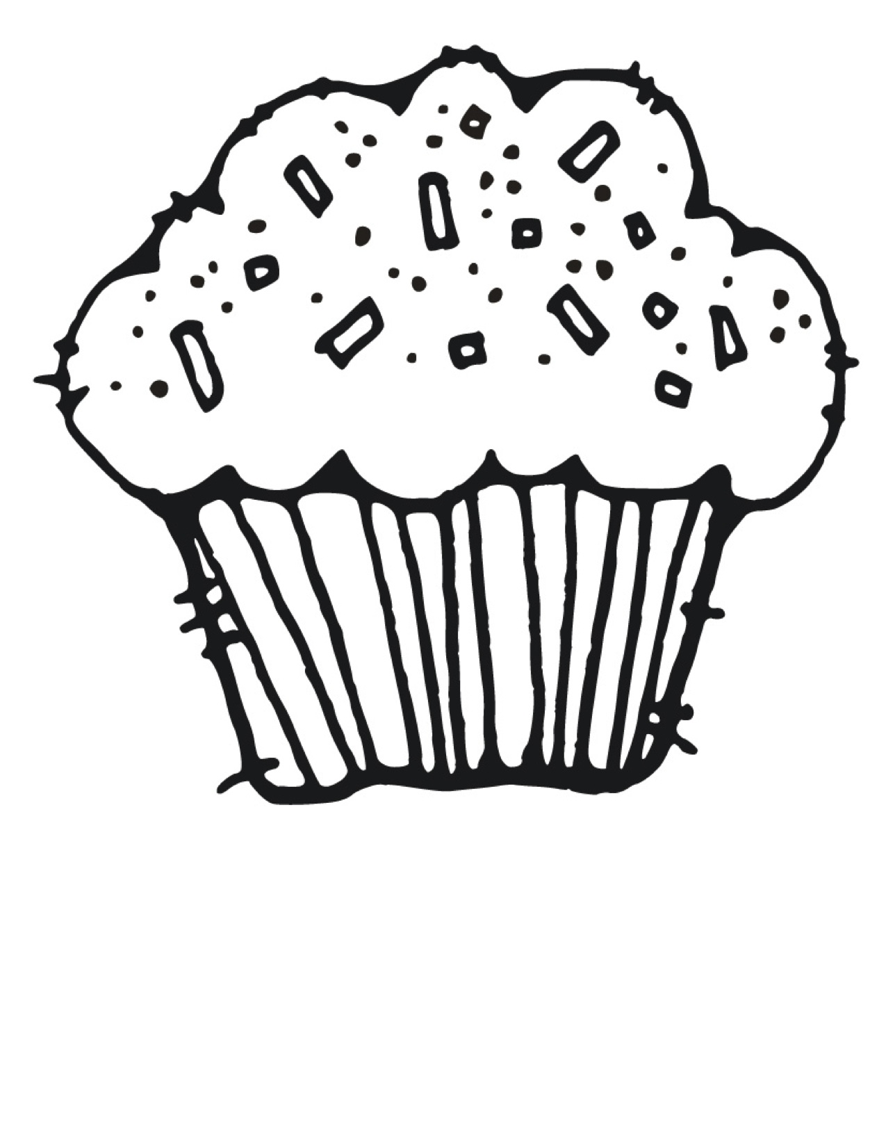 1275x1650 Scarce Cupcake Coloring Pages To Print Free Printable For Kids