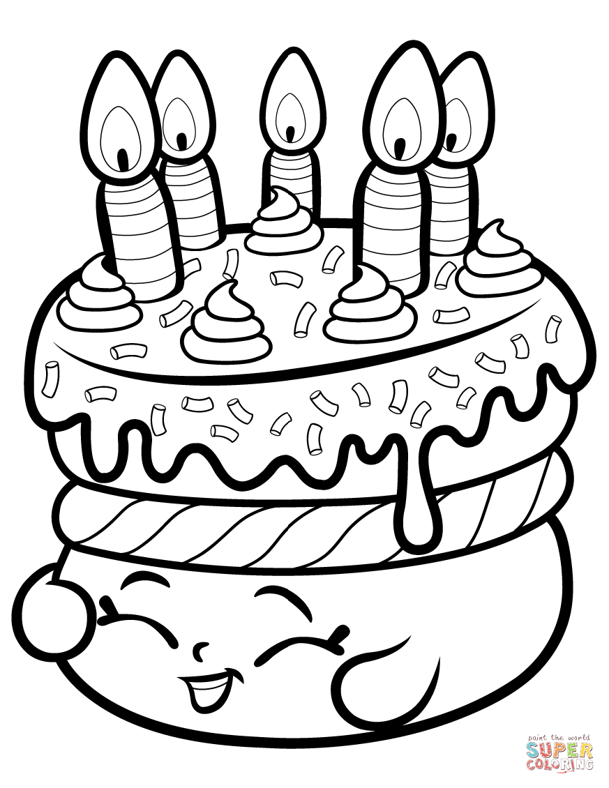 873x1130 Tested Coloring Page Cake Decorating Wishes Shopkin Free Printable