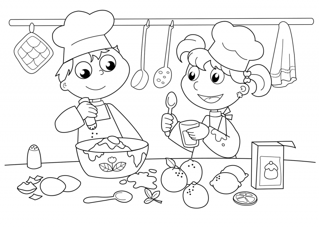 1024x734 Baking Coloring Sheets Printable Sheet Pages For Kids