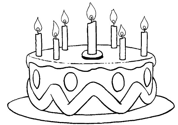 600x421 Birthday Cake Coloring Page Beautiful Birthday Cake Coloring Pages