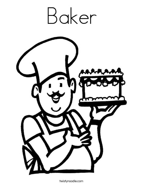 468x605 Baker Coloring Page