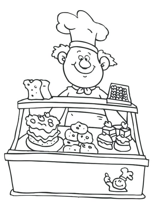 510x722 Bakery Coloring Pages Color Sheets Bakery Food Coloring Pages