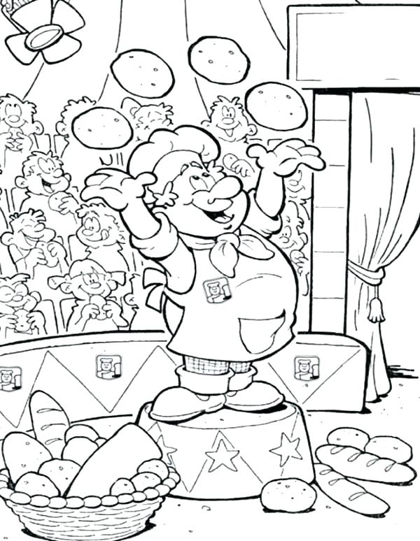 600x774 Bread Coloring Page Loaf Of Bread Coloring Page Circus Chef Bakery
