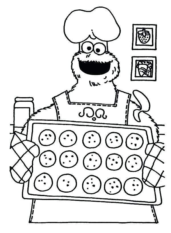 600x820 Cookie Coloring Pages Monster Cookie Baking Cookies Coloring Pages