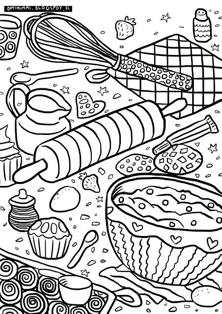 452x640 Optimimmi A Free Coloring Page About Baking Ilmainen