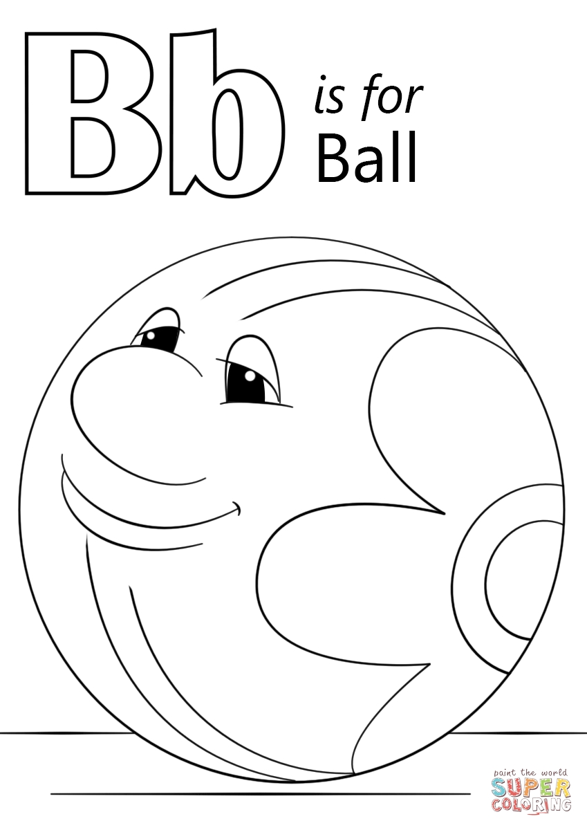 849x1200 B Is For Ball Coloring Page Printable