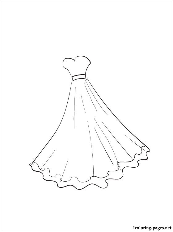 560x750 Ball Gown Coloring Page Coloring Pages