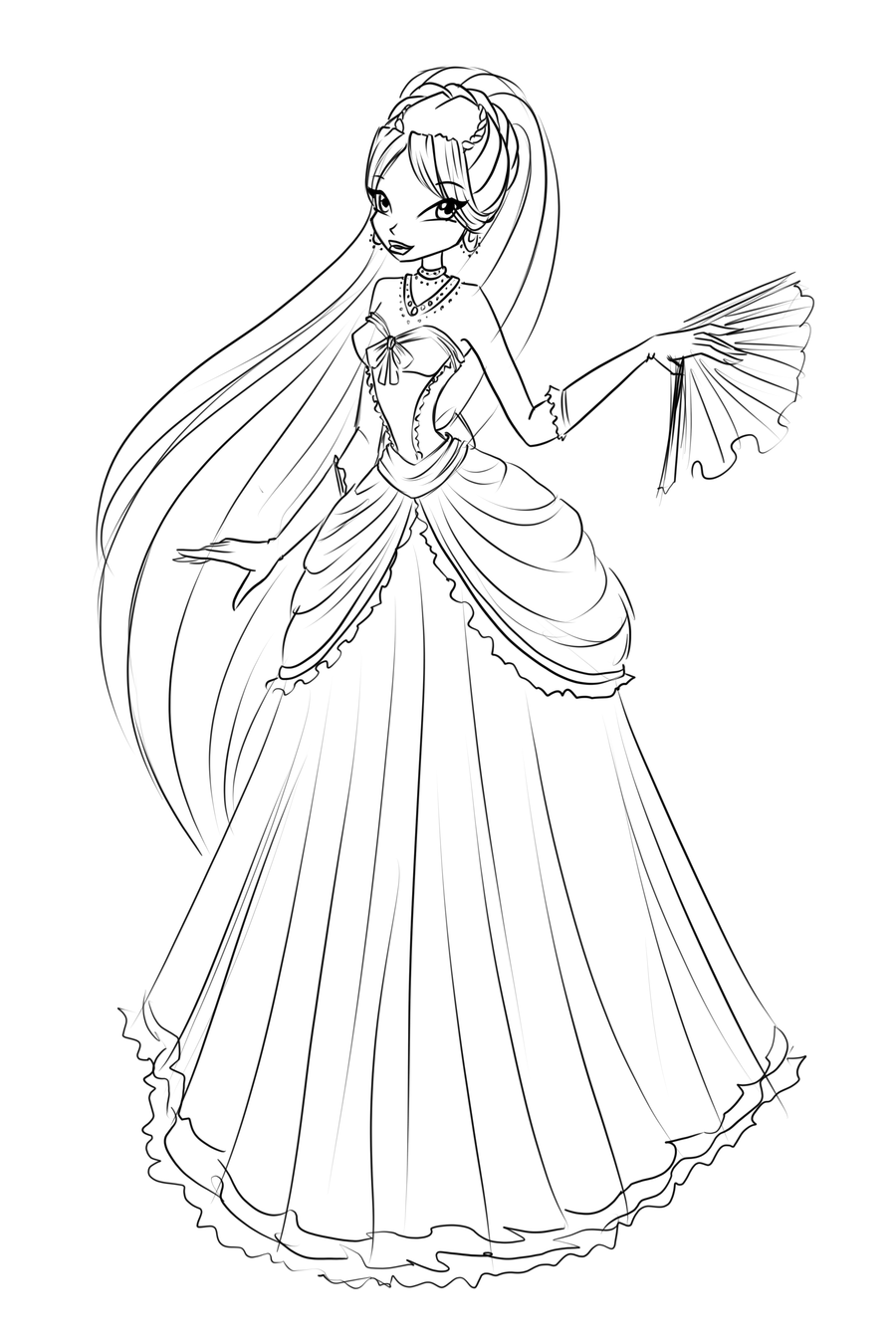 900x1350 Com Sketch Diana Ball Dress By Laminanati