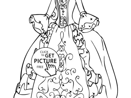 440x330 31 Dress Coloring Pages To Print, Dress Coloring Pages To Download