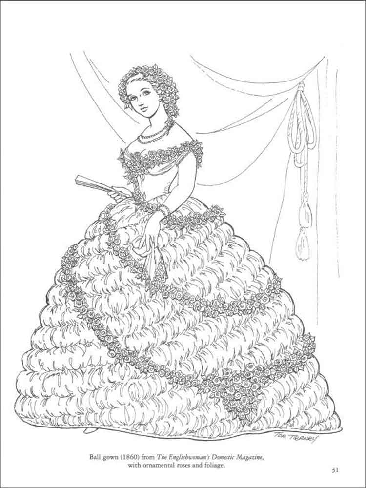 750x1000 Historical Fashion Coloring Pages. Free Printable Historical