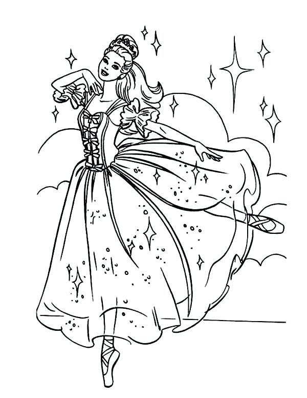 Barbie Coloring Pages Printable Beautiful Barbie Ballerina 600x776 Barbie Coloring Pages Printable Beautiful Barbie Ballerina
