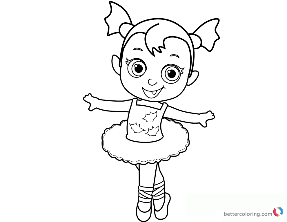 Vampirina Coloring Pages Baby Ballerina 990x765 Vampirina Coloring Pages Baby Ballerina