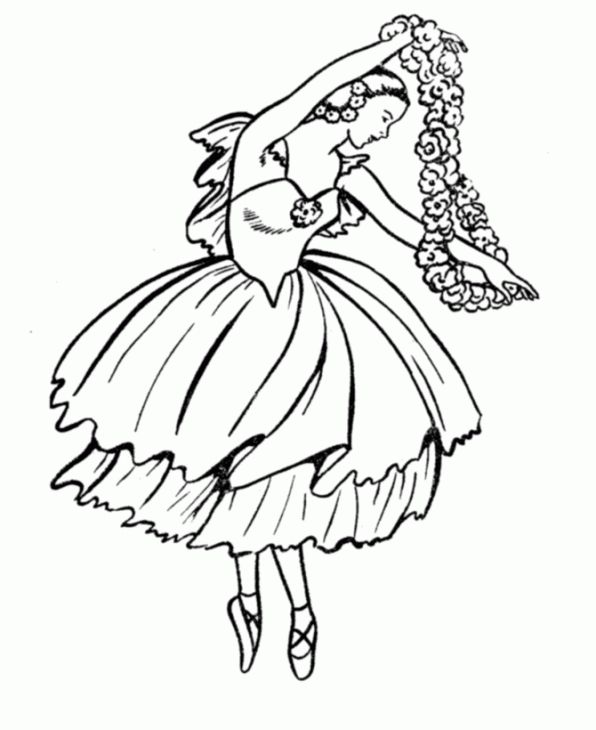 Ballerina Coloring Page Coloring Pages For Girls 596x730 Ballerina Coloring Page Coloring Pages For Girls