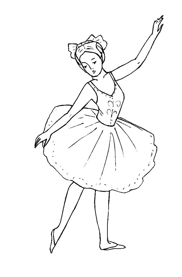 Ballerina Girl Dance Coloring Pages Coloring Sky In Style 600x912 Ballerina Girl Dance Coloring Pages Coloring Sky In Style