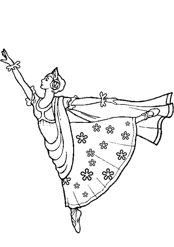 Ballerina Coloring Pages For Christmas 600x850 Ballerina Coloring Pages For Christmas