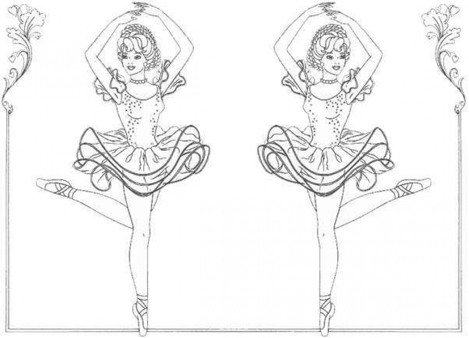 Free Printable Ballerina Coloring Pages 960x693 Free Printable Ballerina Coloring Pages