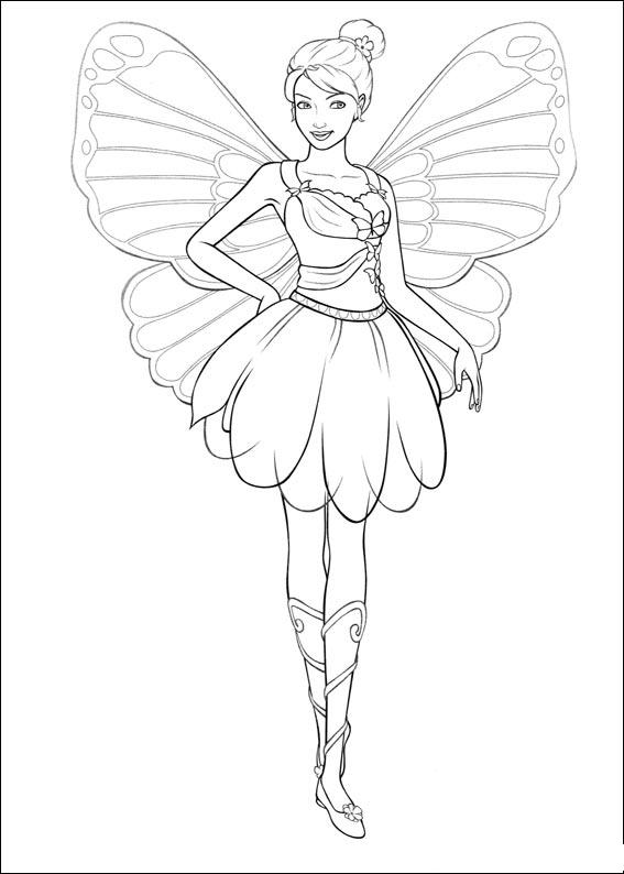 567x794 Barbie Ballerina Printable Coloring Pages