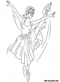 246x338 Printable Barbie Ballerina Coloring In Sheet