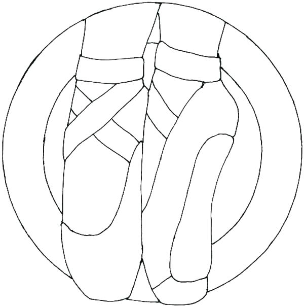 600x603 Ballerina Shoes Coloring Pages