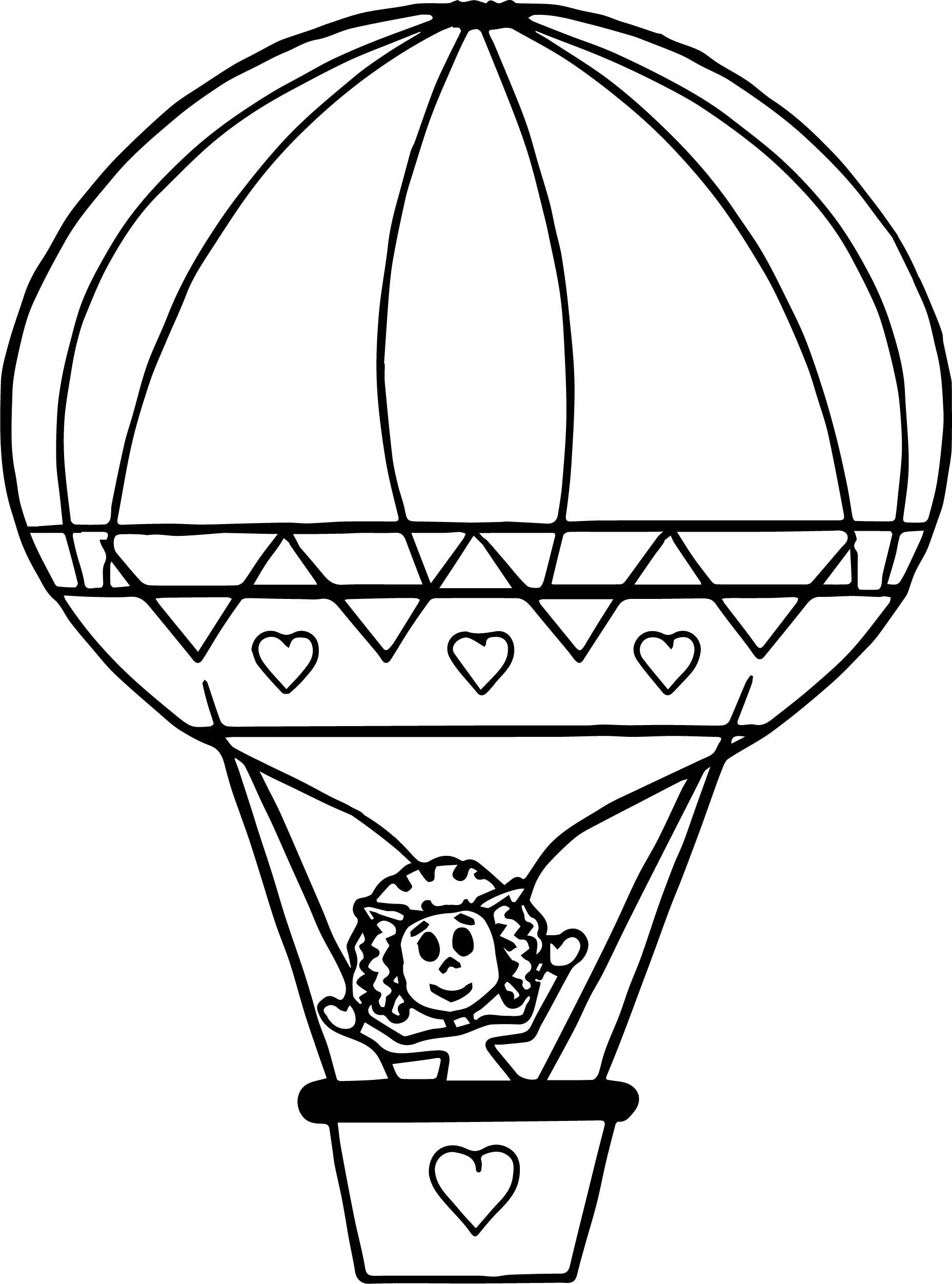 Hot Air Balloon Coloring Page 1857x2504 Hot Air Balloon Coloring Page