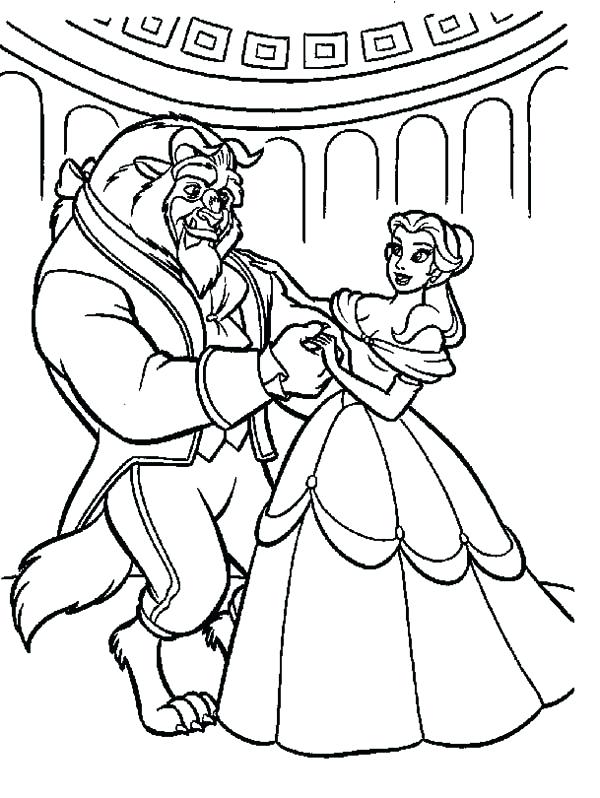 600x798 Dancing Coloring Pages Beauty And The Beast Belle Teach The Beast