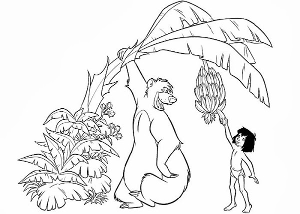 Baloo Jungle Book Coloring Pages 600x429 Baloo Jungle Book Coloring Pages