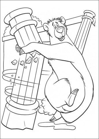 Baloo Mowgli And Shere Khan Coloring Page 343x480 Baloo Mowgli And Shere Khan Coloring Page