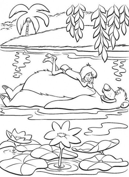 Jungle Book Coloring Pages Online Kleurplaten 500x686 Jungle Book Coloring Pages Online Kleurplaten