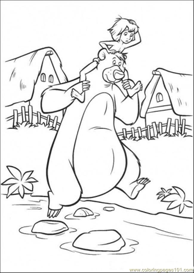 Baloo And Mowgli Coloring Page 650x912 Baloo And Mowgli Coloring Page