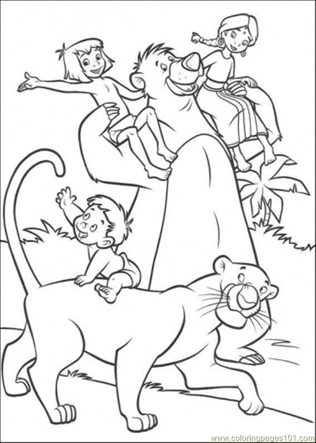 The Indian Family Mowgli Baloo And Bageera Coloring Page 650x912 The Indian Family Mowgli Baloo And Bageera Coloring Page