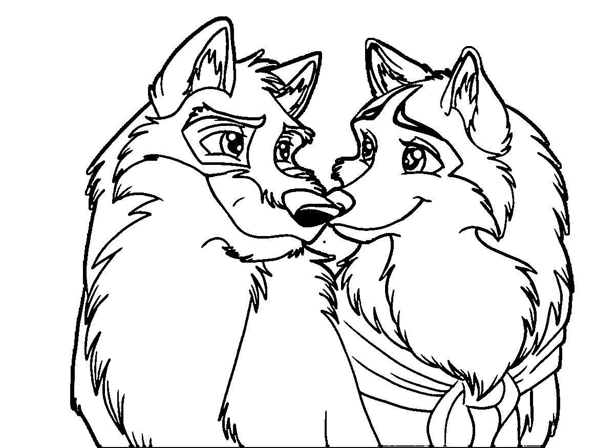 1203x875 Balto And Jenna Coloring Pages Printable Free Coloring Sheets