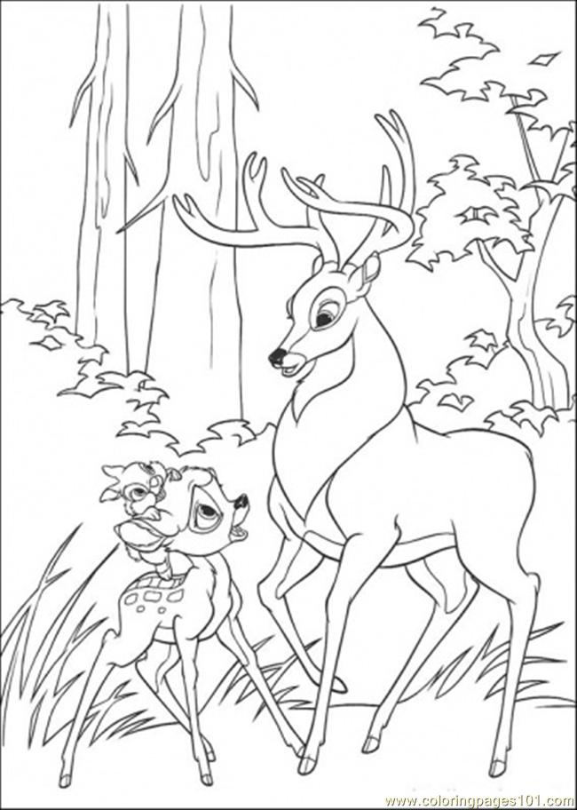 Bambi Thumper And Roe Coloring Page 650x912 Bambi Thumper And Roe Coloring Page